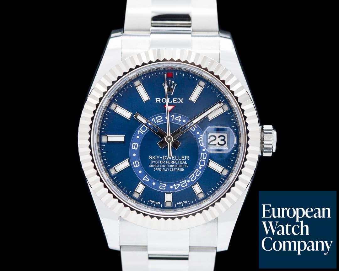 Image of Rolex Sky Dweller 326934 Steel Blue SS Oyster Bracelet 