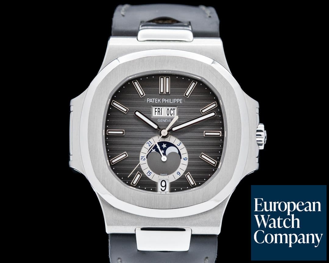 Image of Patek Philippe Nautilus Annual Calendar 5726 Moon SS Grey Dial