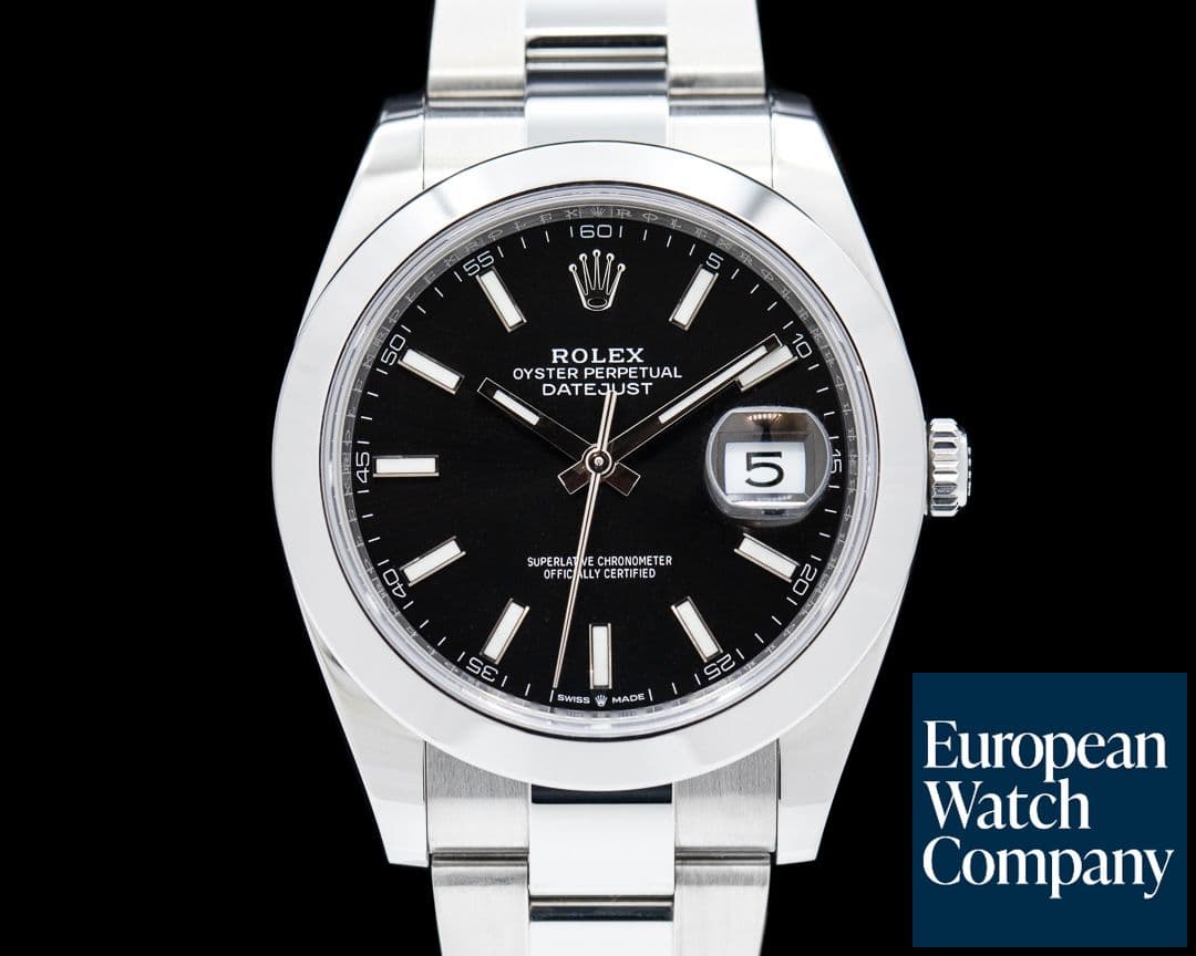 Image of Rolex Datejust 41 126300 Black Stick Dial SS
