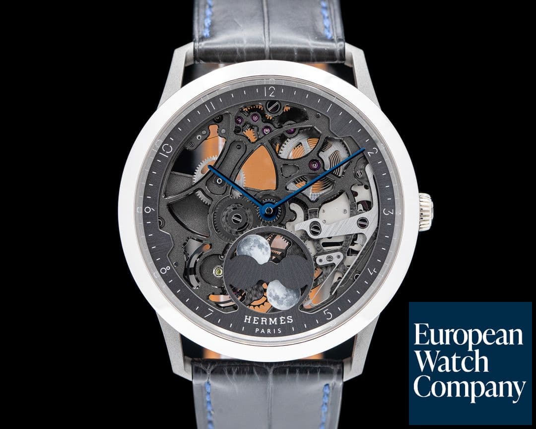 Image of hermes Slim d'Hermes Squelette Lune Platinum / Titanium
