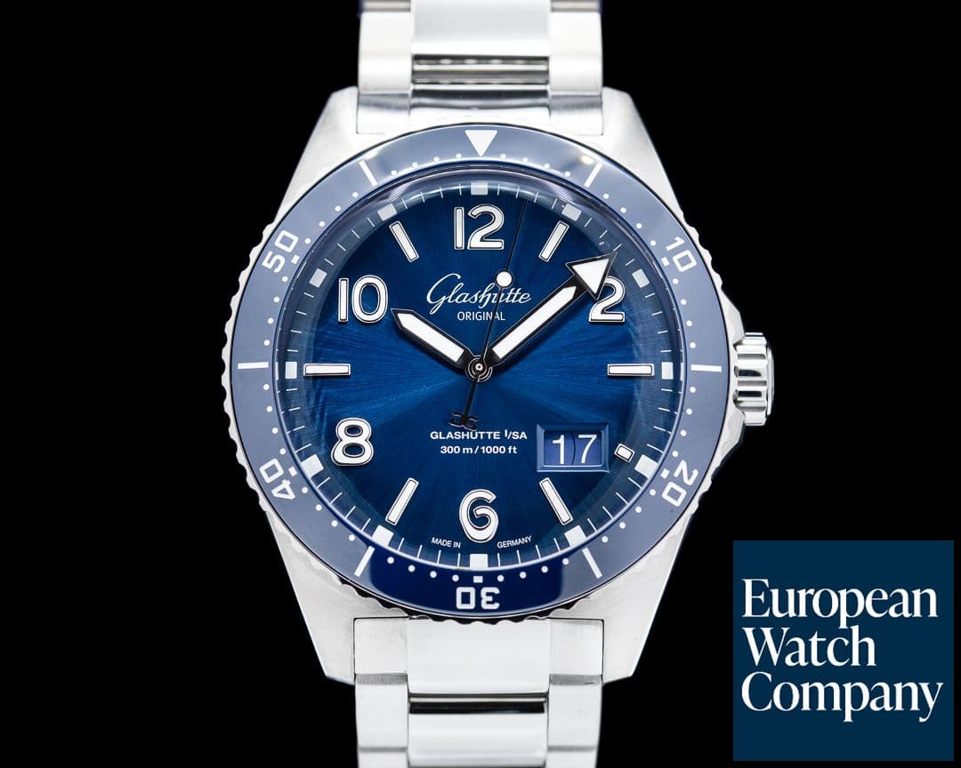 Image of Glashutte Original SeaQ Panorama Date Blue Dial SS 