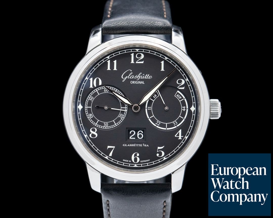 Image of Glashutte Original Senator Observer SS Black Dial 