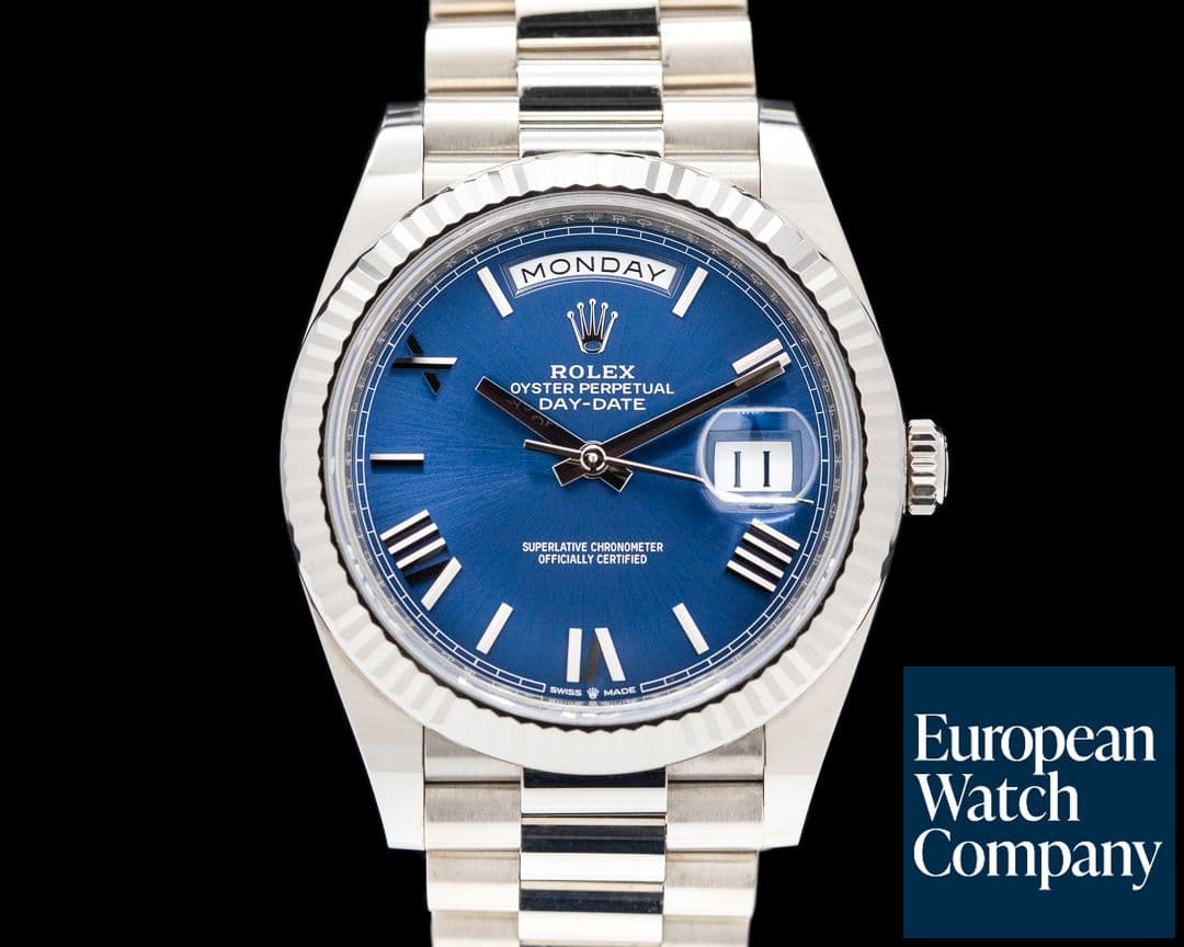 Image of Rolex Day Date 228239 President 18K White Gold Blue Dial 40MM 2022