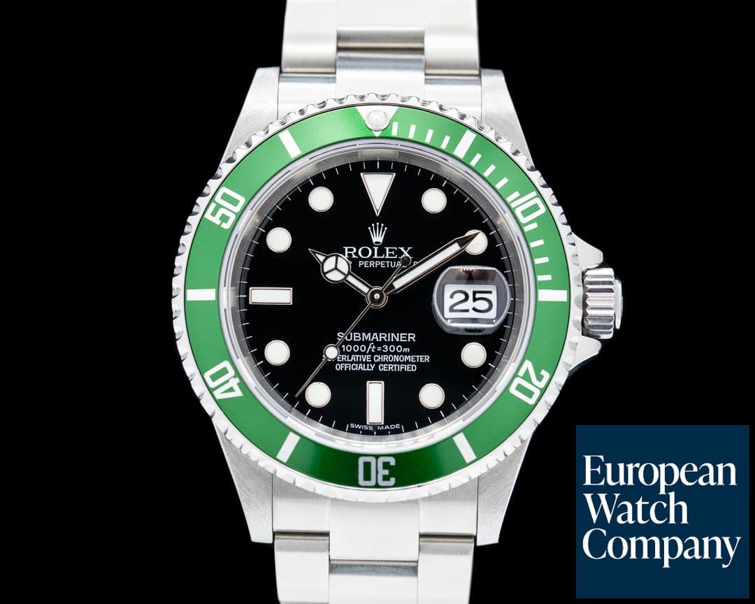Image of Rolex Submariner 50th Anniversary SS Green Bezel UNWORN STICKERS
