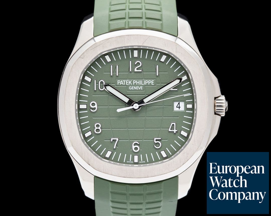 Image of Patek Philippe Aquanaut 5168G 18K White Gold / Khaki Green Dial