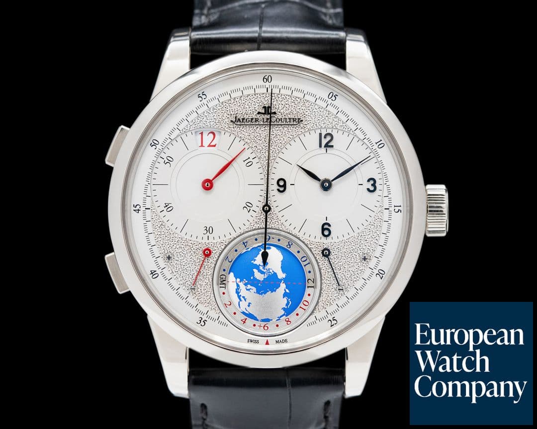 Image of Jaeger LeCoultre Duometre Unique Travel Time 18K White Gold LIMITED RARE
