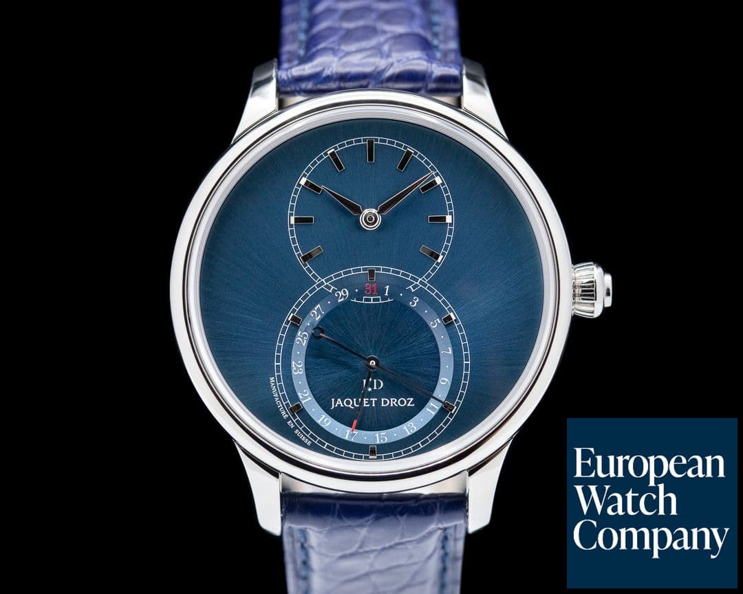 Image of Jaquet Droz Grande Seconde Quantieme SS Blue Dial