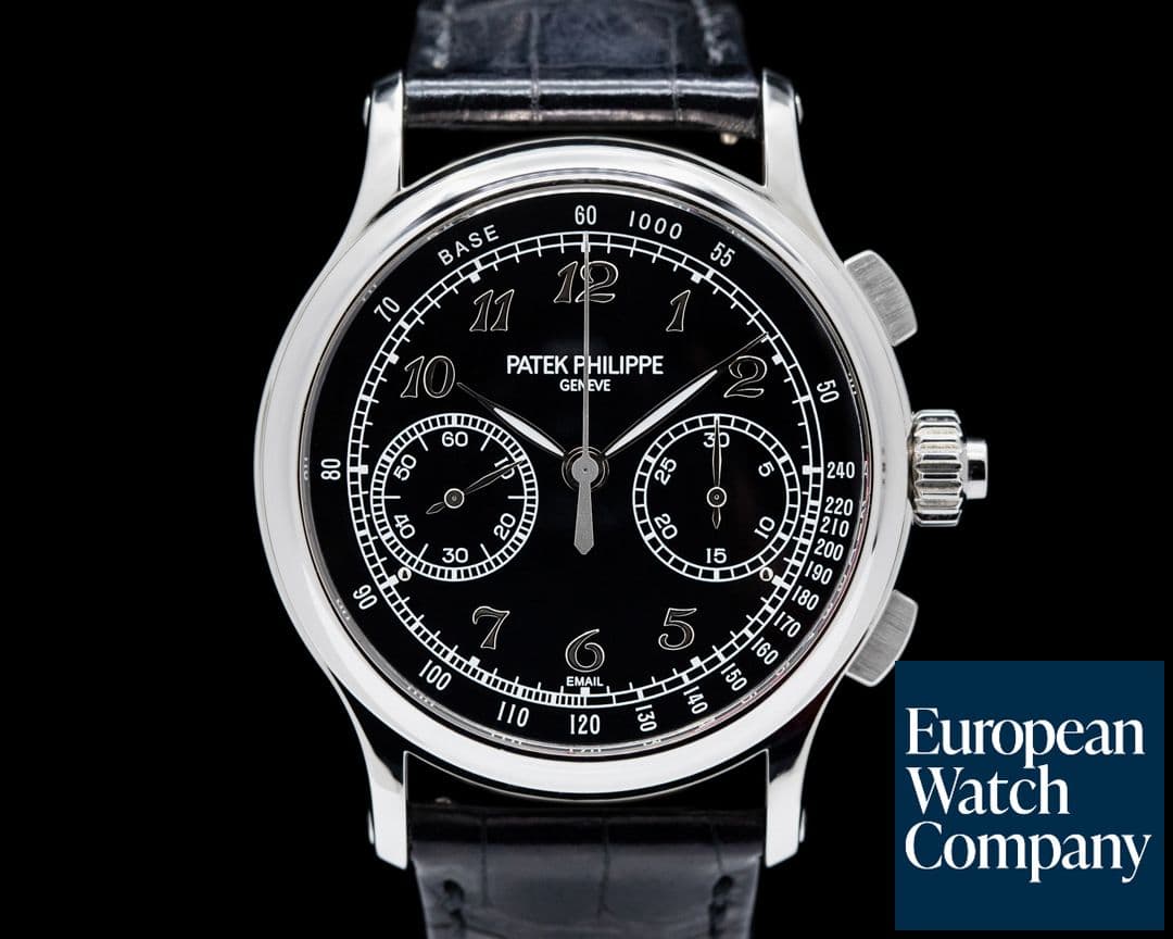 Image of Patek Philippe 5370P Split Second Platinum Black Enamel Dial