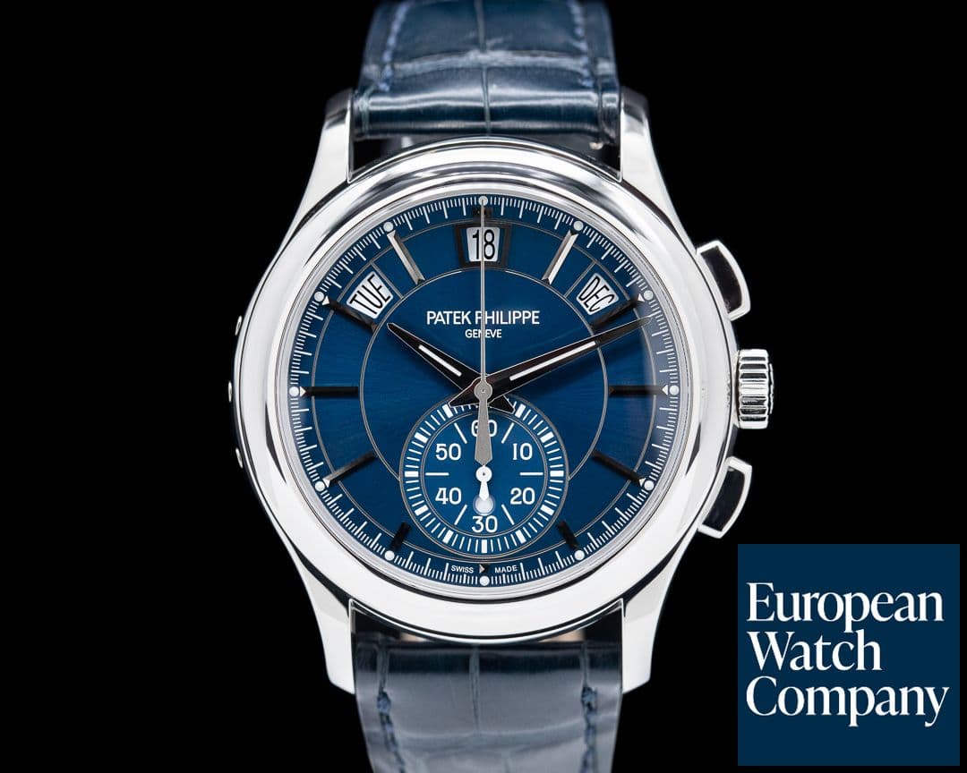 Image of Patek Philippe 5905P Chronograph Annual Calendar PT Blue Dial DISCONTINUED