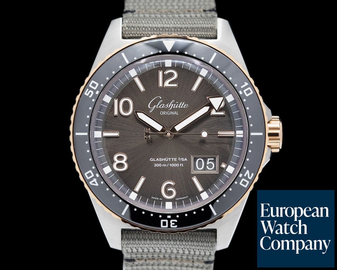Image of Glashutte Original SeaQ Panorama Date 18k/SS Bicolor Case/Deployant Buckle