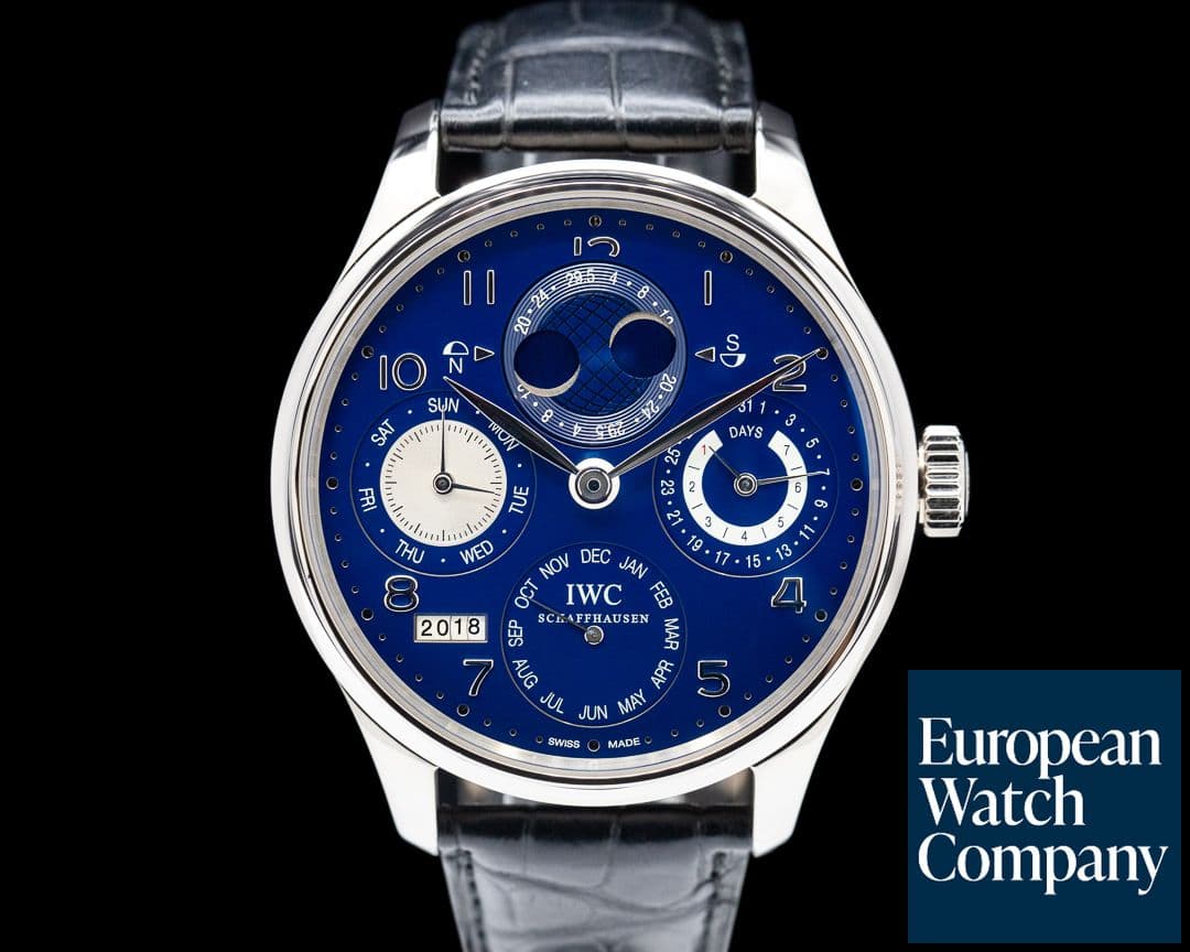 Image of IWC Portuguese Perpetual Calendar Double Moon 18K White Gold