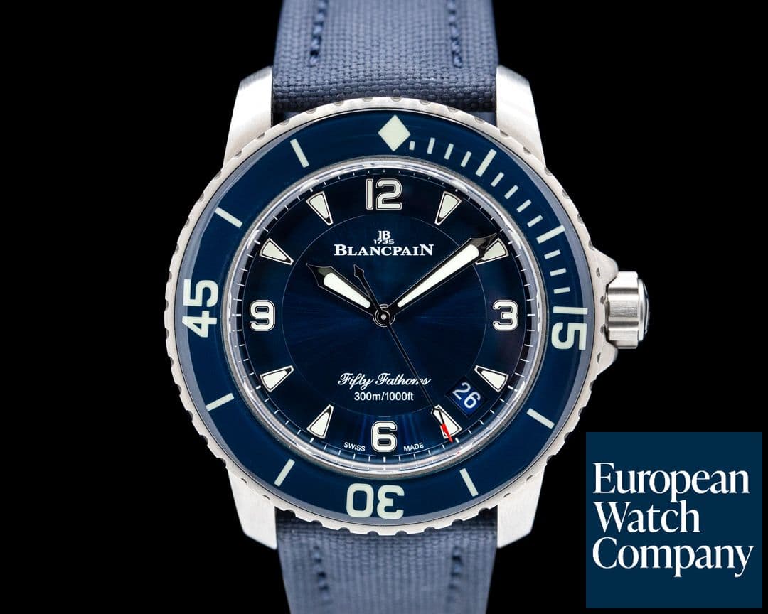 Image of Blancpain  Fifty Fathoms Blue Dial Titanium