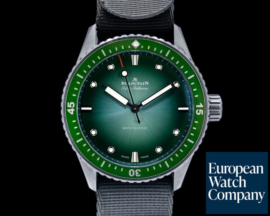 Image of Blancpain Fifty Fathoms Bathyscaphe Mokarran Tropical Green Dial Limited 2020