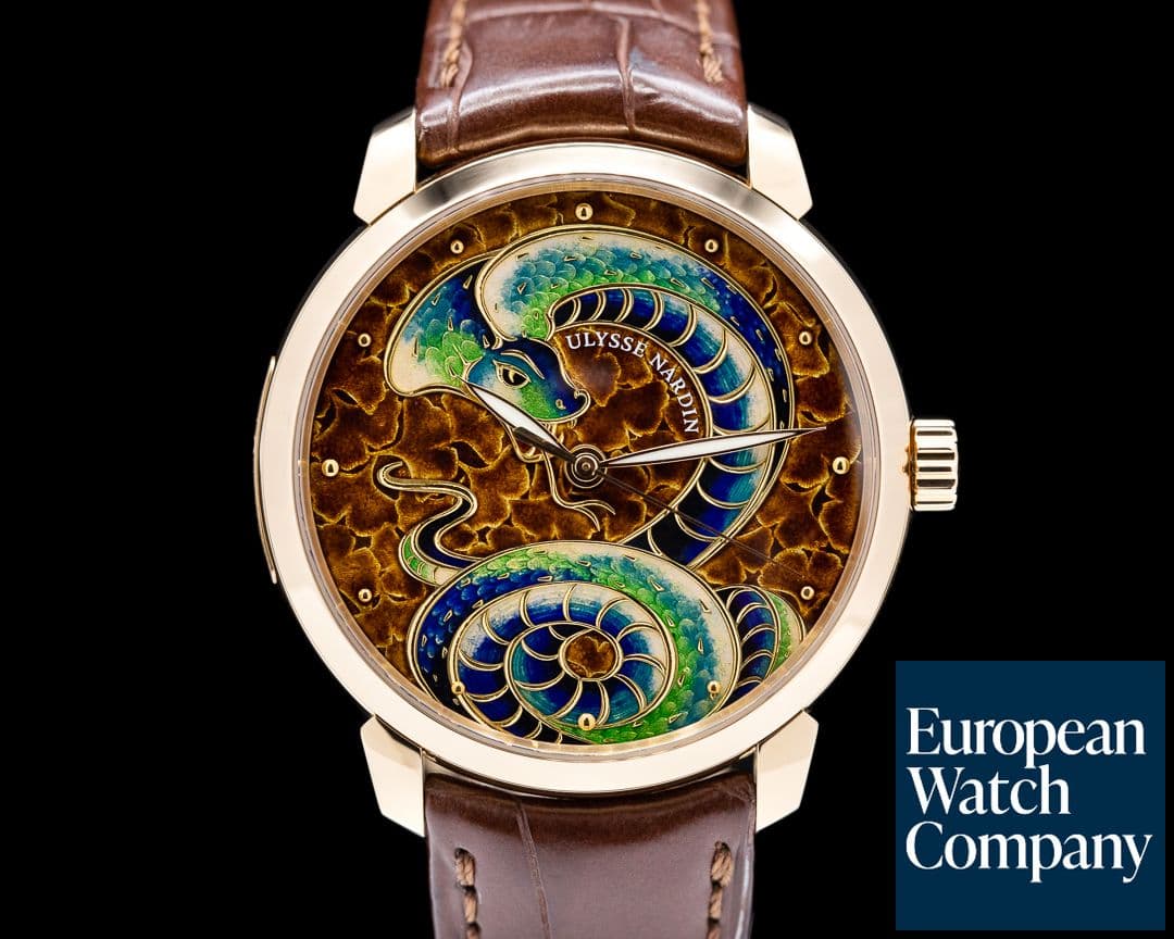 Image of Ulysse Nardin Serpent Classico 18k Rose Gold ENAMEL DIAL