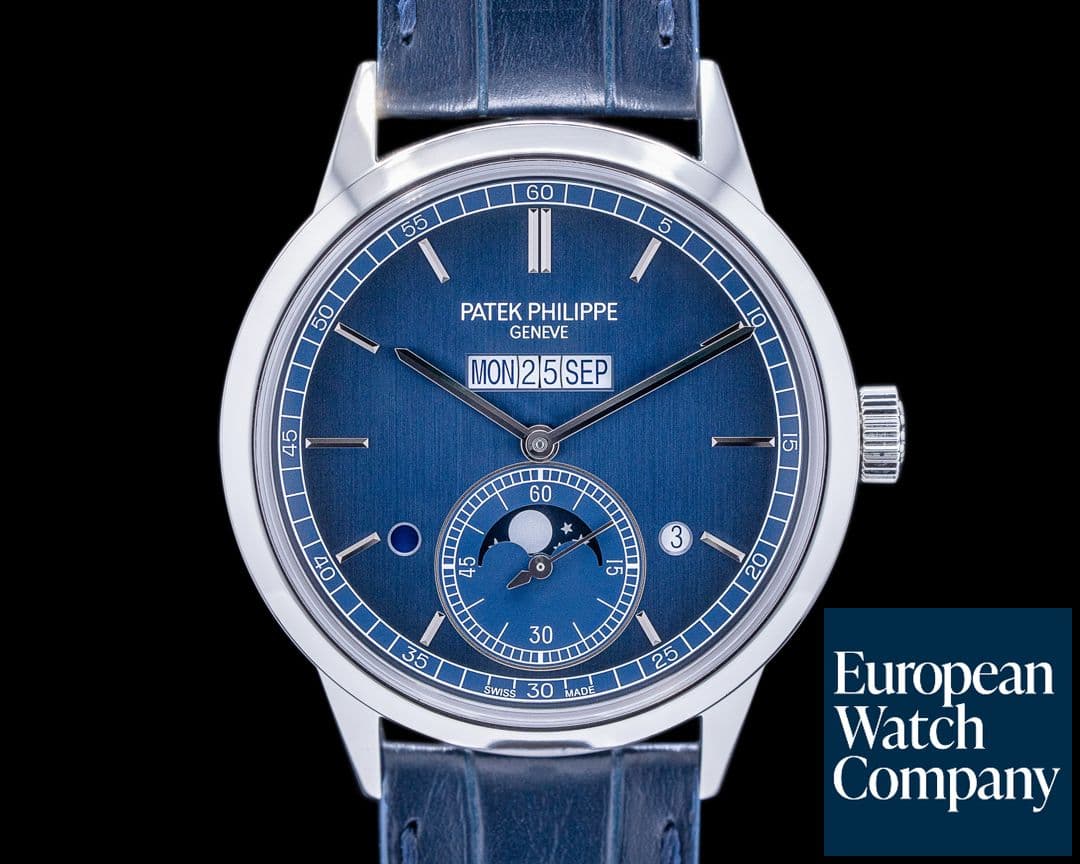 Image of Patek Philippe 5236P In Line Perpetual Calendar Platinum Blue Dial