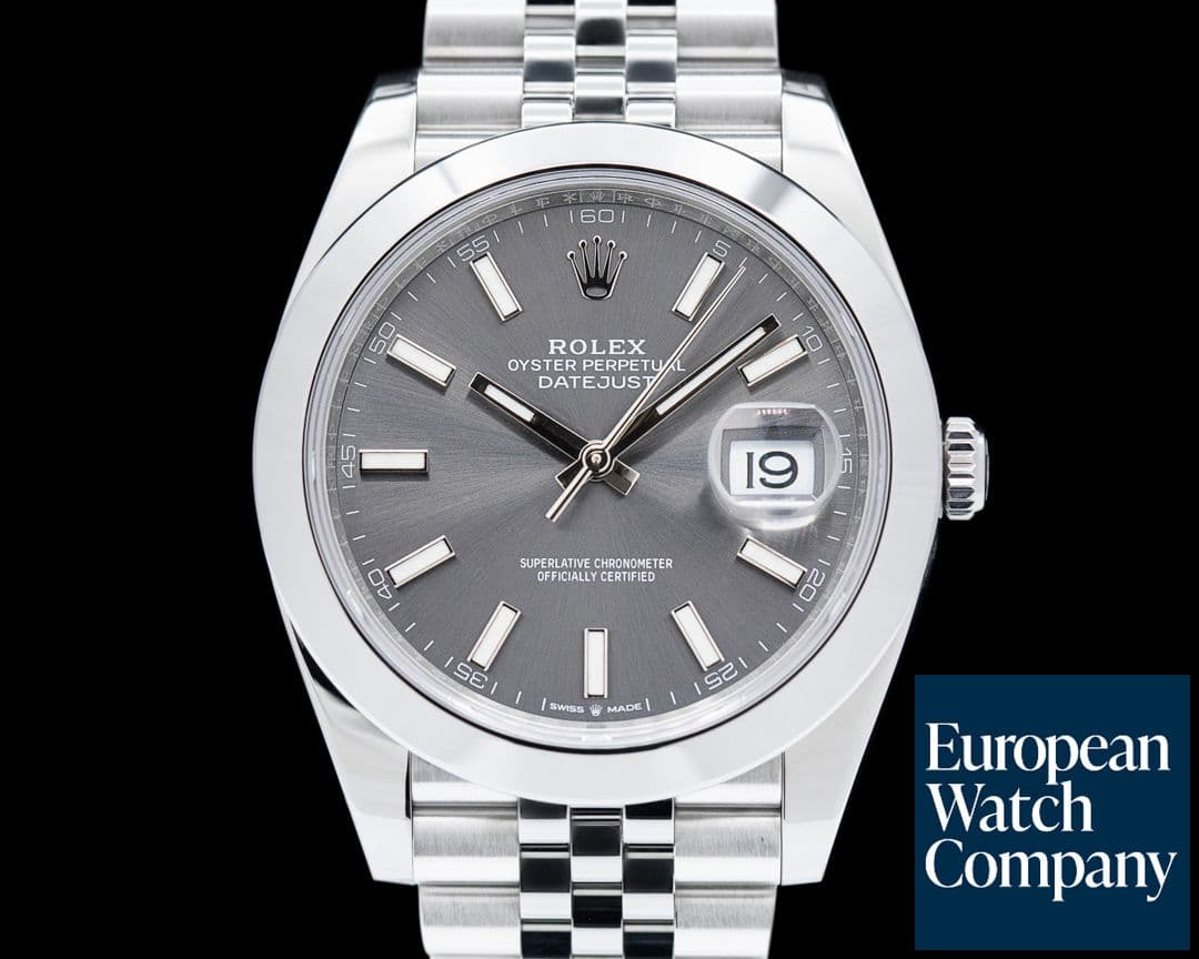 Image of Rolex Datejust 41 126300 Rhodium Stick Dial SS 2022