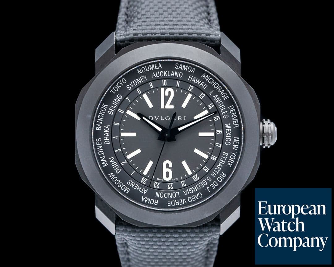 Image of Bulgari Octo Roma WorldTimer Black DLC Automatic 40MM