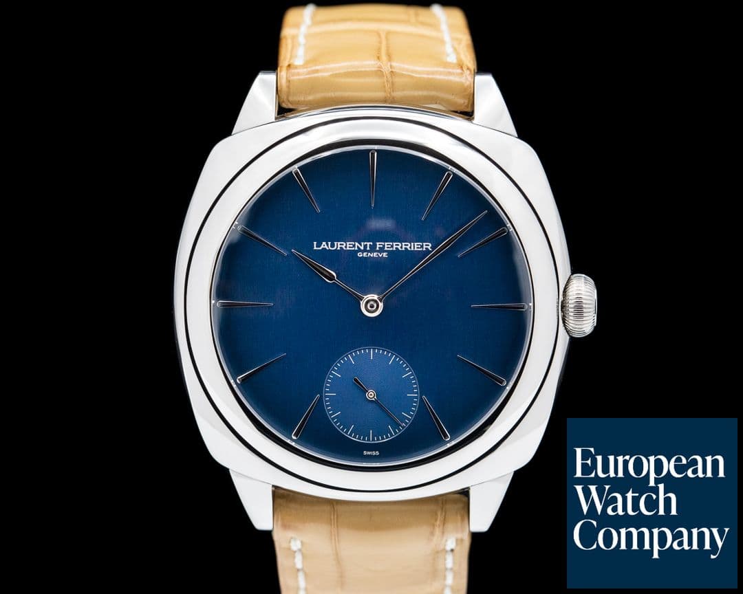 Image of Laurent Ferrier Galet Micro Rotor Square SS Blue Dial 