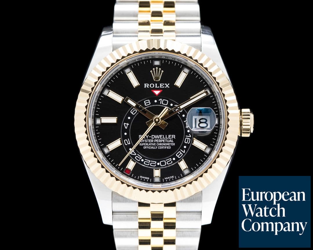 Image of Rolex Sky Dweller Steel & Yellow Gold Black Dial 2023