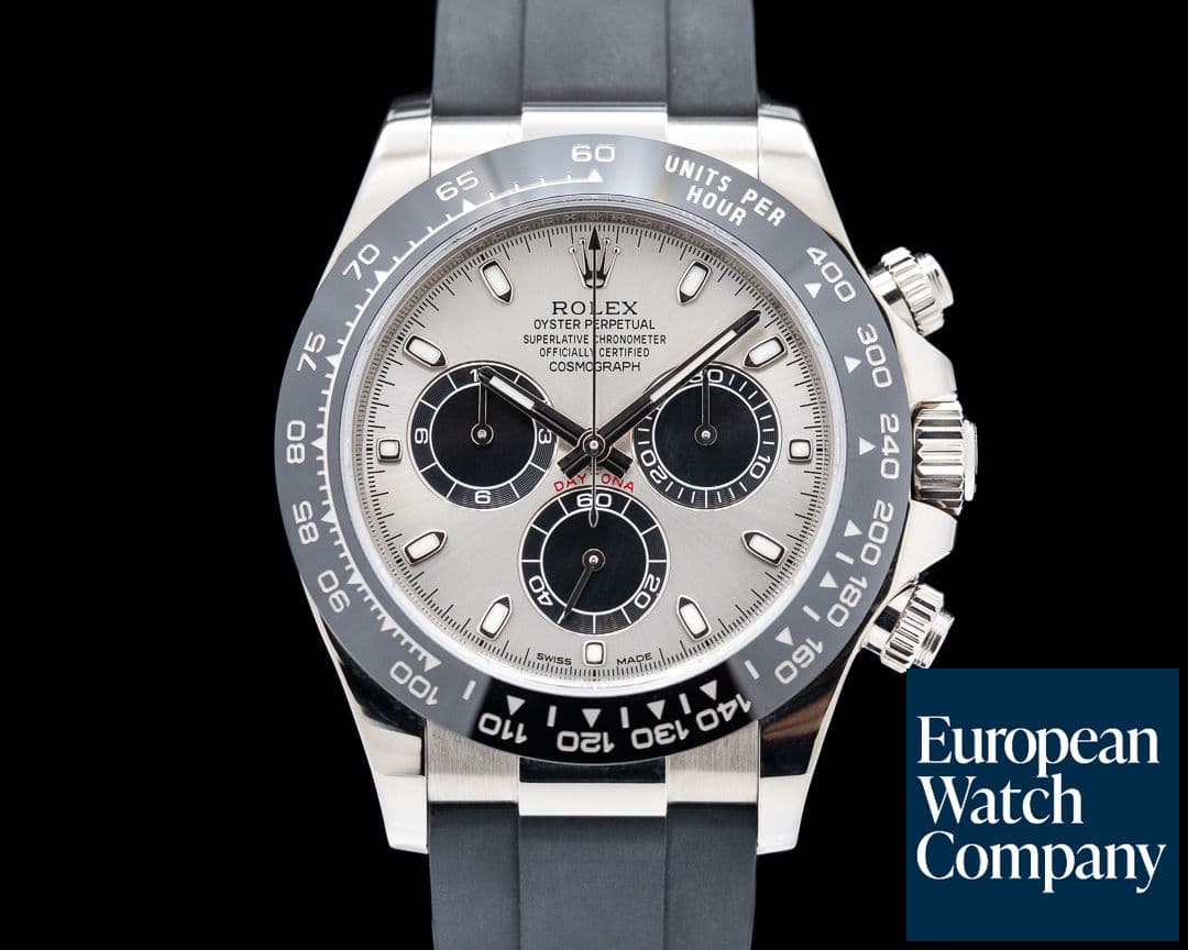 Image of Rolex Daytona 116519 18K White Gold Ceramic Oysterflex Silver Dial