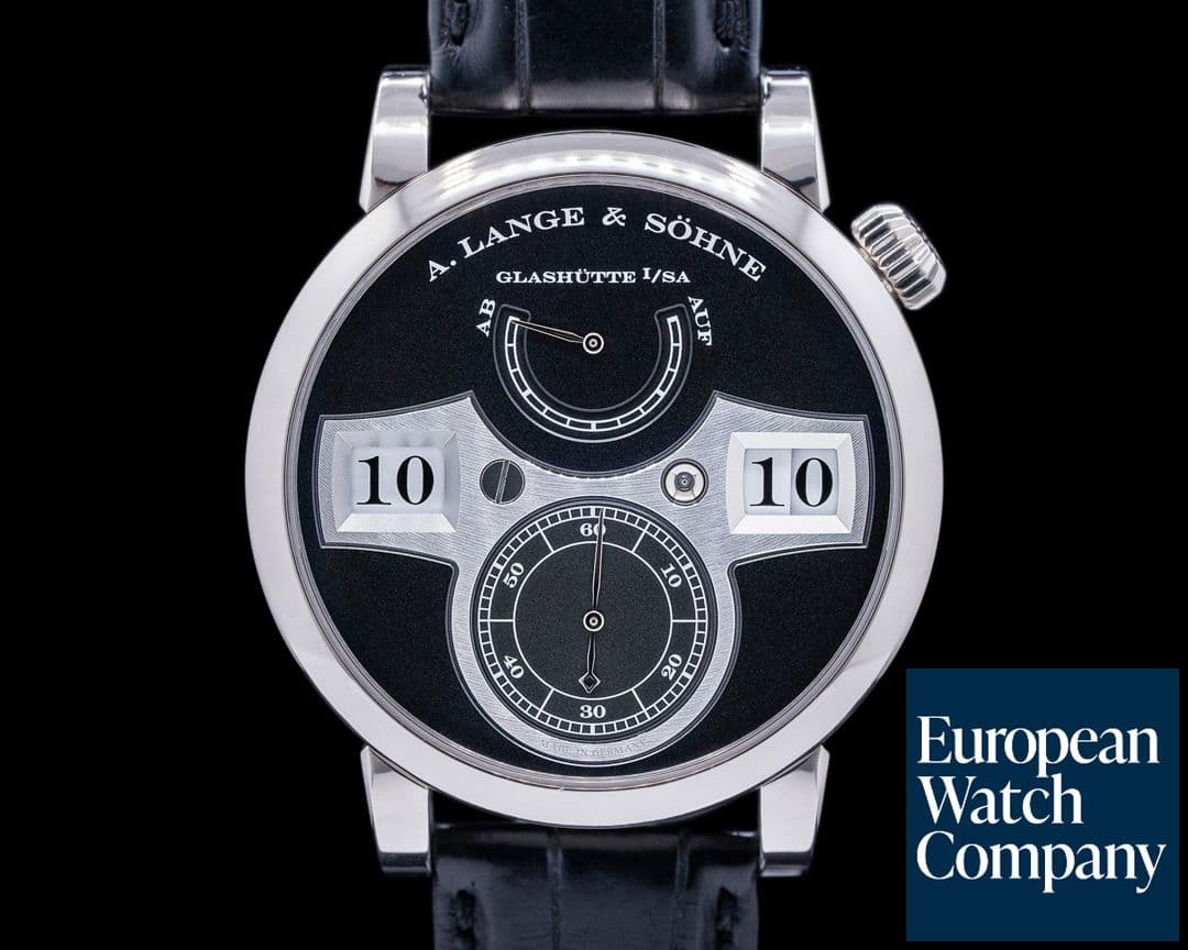 Image of A. Lange and Sohne Zeitwerk 140.029 18K WG + DEPLOYANT BUCKLE