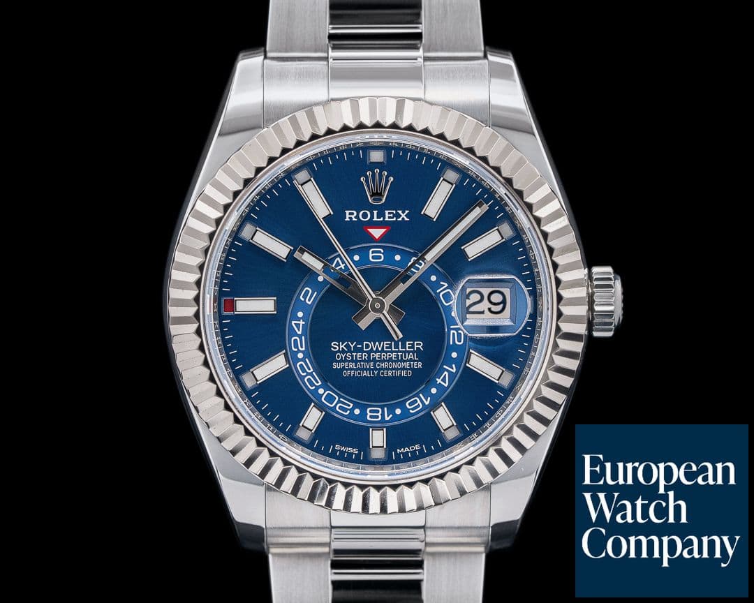 Image of Rolex Sky Dweller 326934 Steel Blue SS Oyster Bracelet 