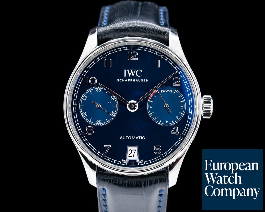 Image of IWC Portugieser 7 Day Automatic SS Blue Dial