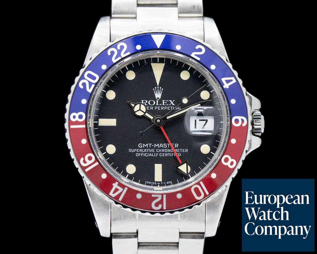 Image of Rolex GMT Master 16750 SS Pepsi Bezel NICE PATINA