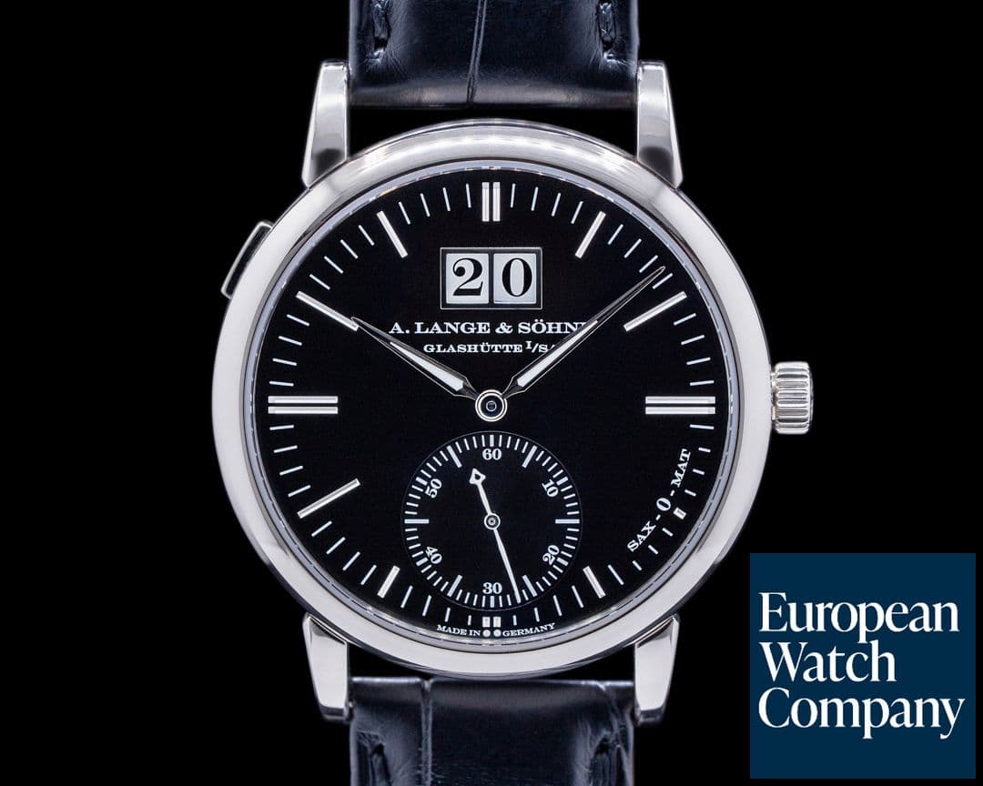 Image of A. Lange and Sohne Langematik Big Date "Sax-O-Mat" Black Dial 18K White Gold