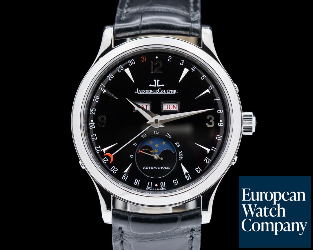 Image of Jaeger LeCoultre Master Moon SS Black Dial 