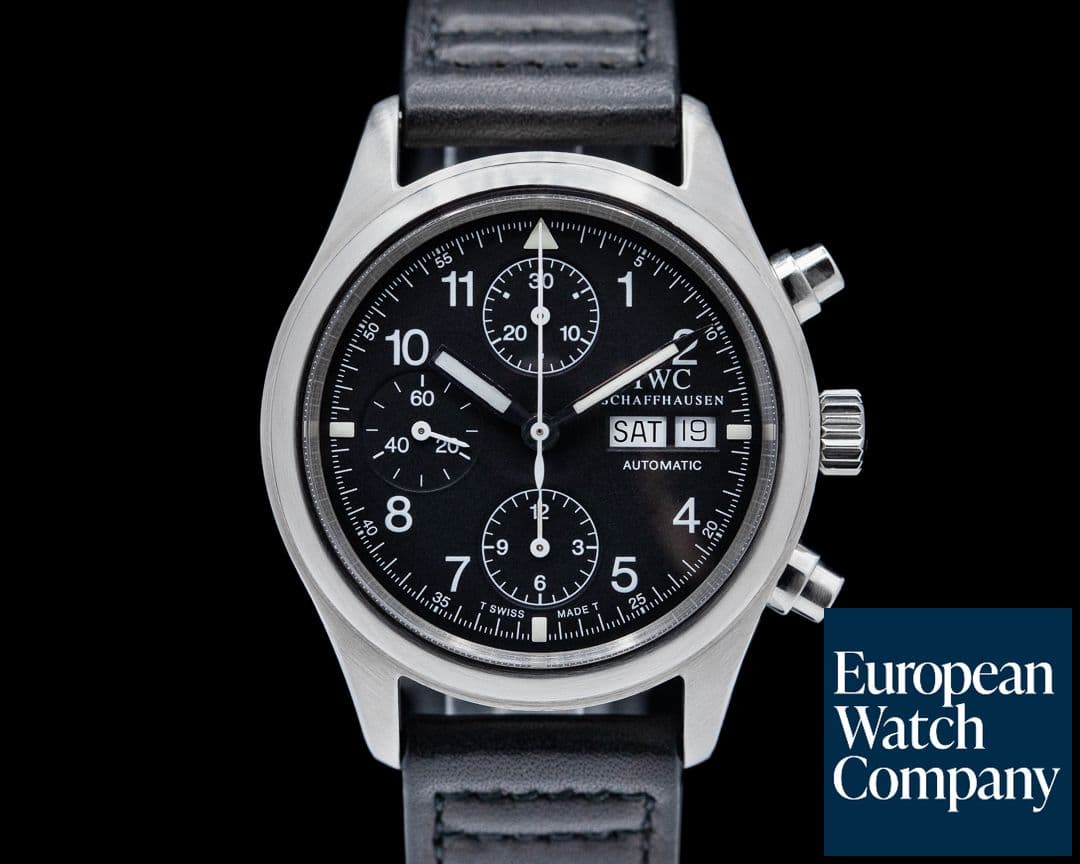 Image of IWC Pilot Chronograph SS Black Dial