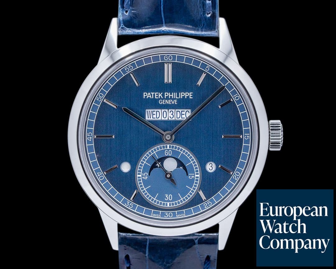Image of Patek Philippe 5236P In Line Perpetual Calendar Platinum Blue Dial