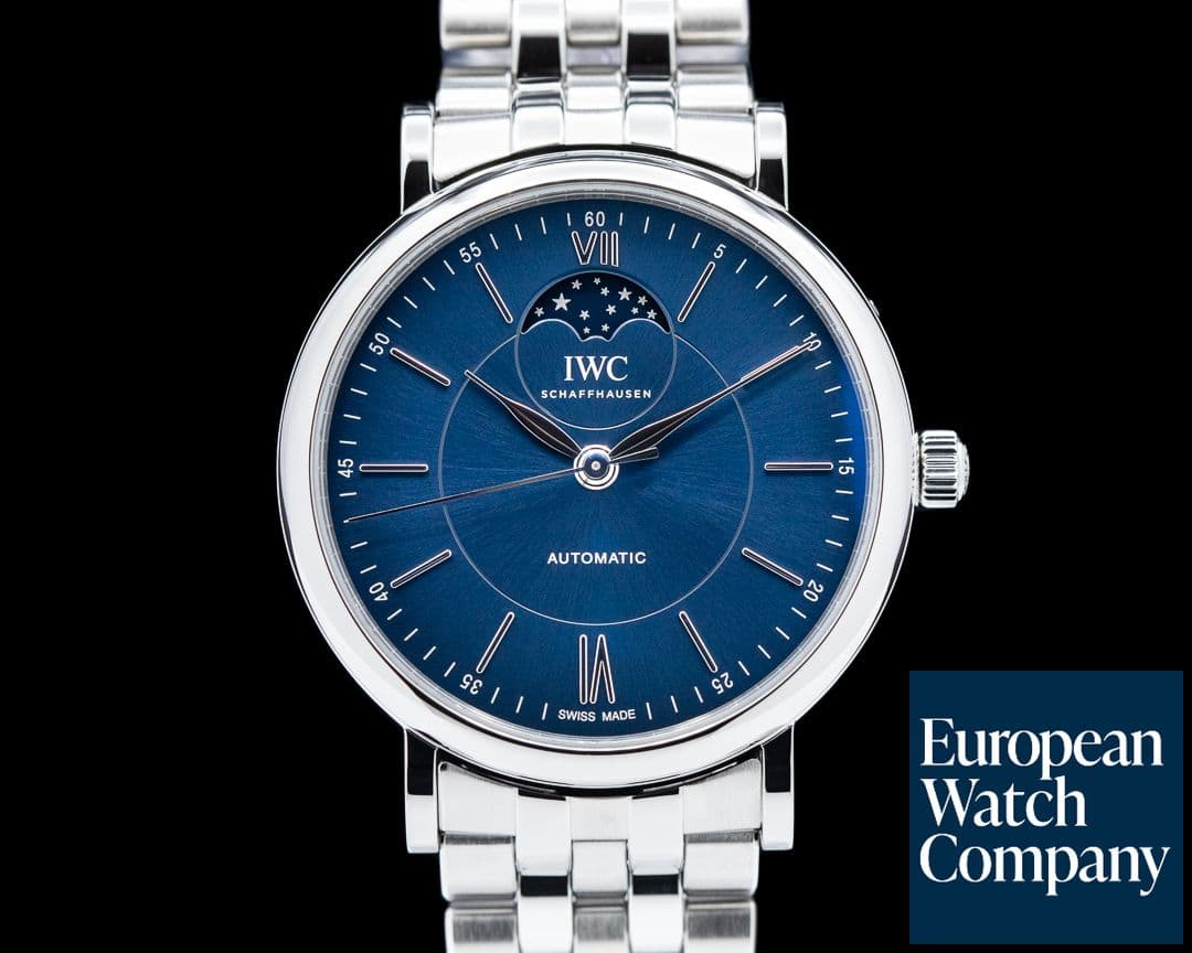 Image of IWC Portofino Automatic Moon Phase SS Blue Dial 2021