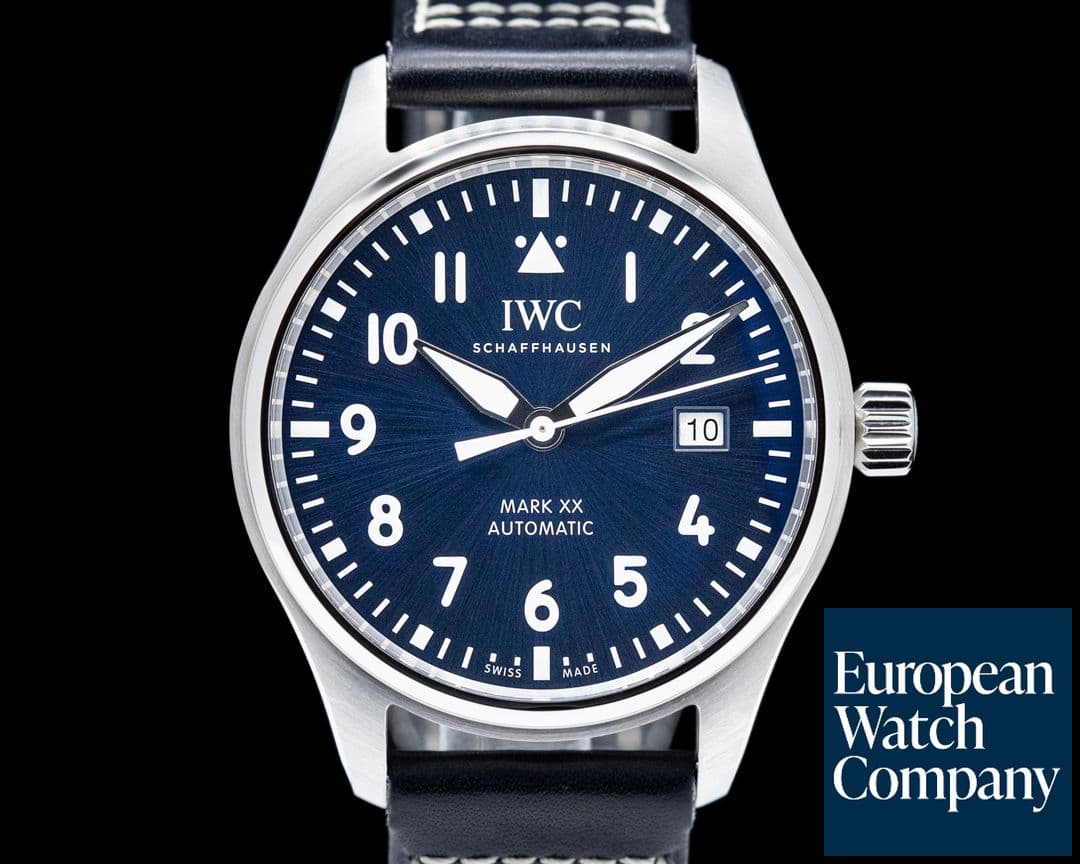 Image of IWC Mark XX Leather Strap Blue Dial