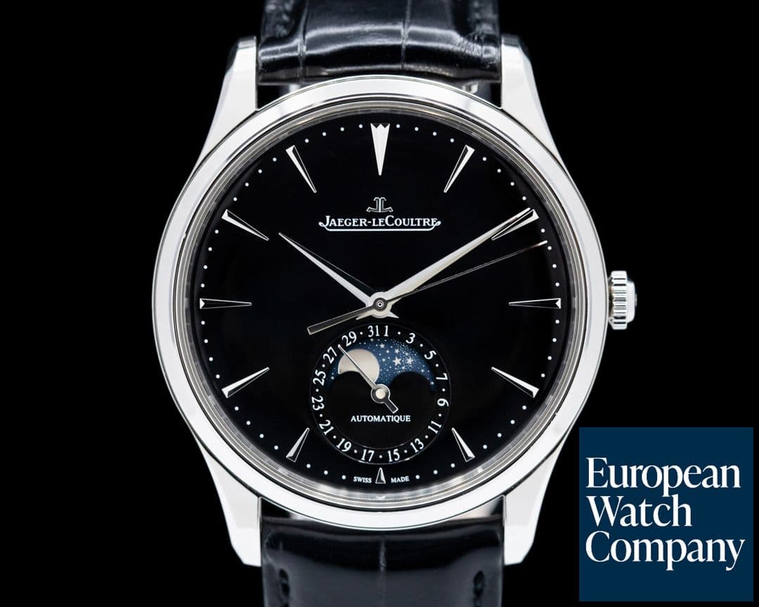 Image of Jaeger LeCoultre Master Ultra Thin Moon SS Black Dial 