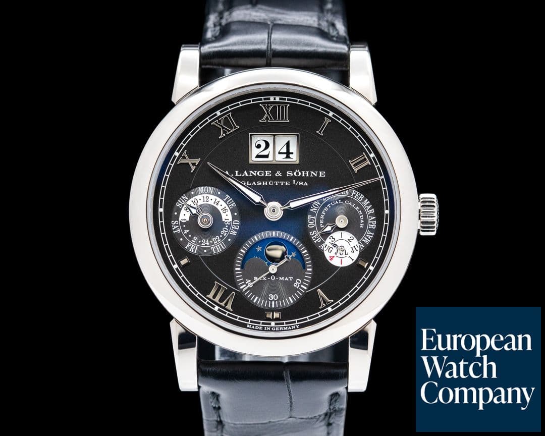 Image of A. Lange and Sohne Langematik Perpetual Calendar Black Dial 18K White Gold 