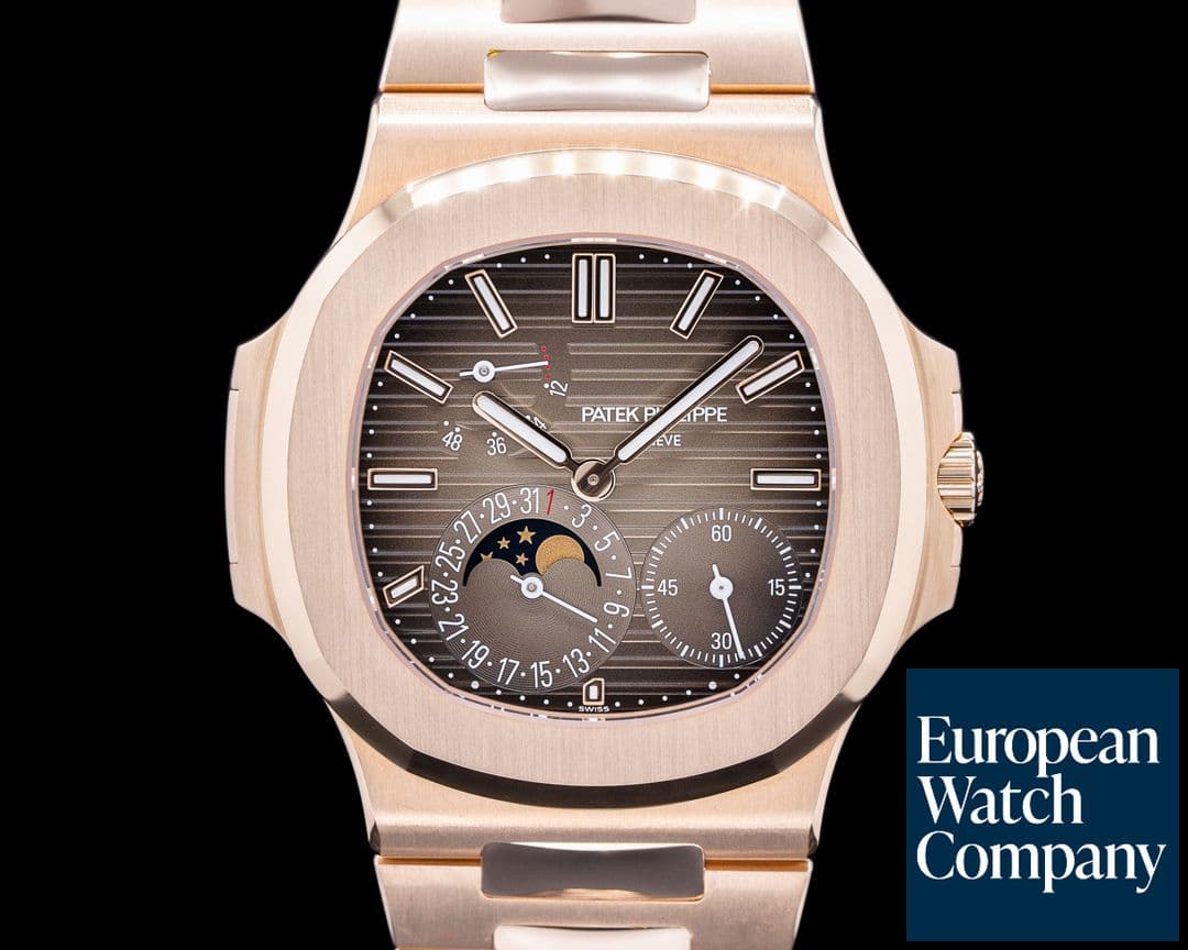 Image of Patek Philippe Jumbo Nautilus 5712/1R Power Reserve Moon 18K Rose Gold 2023