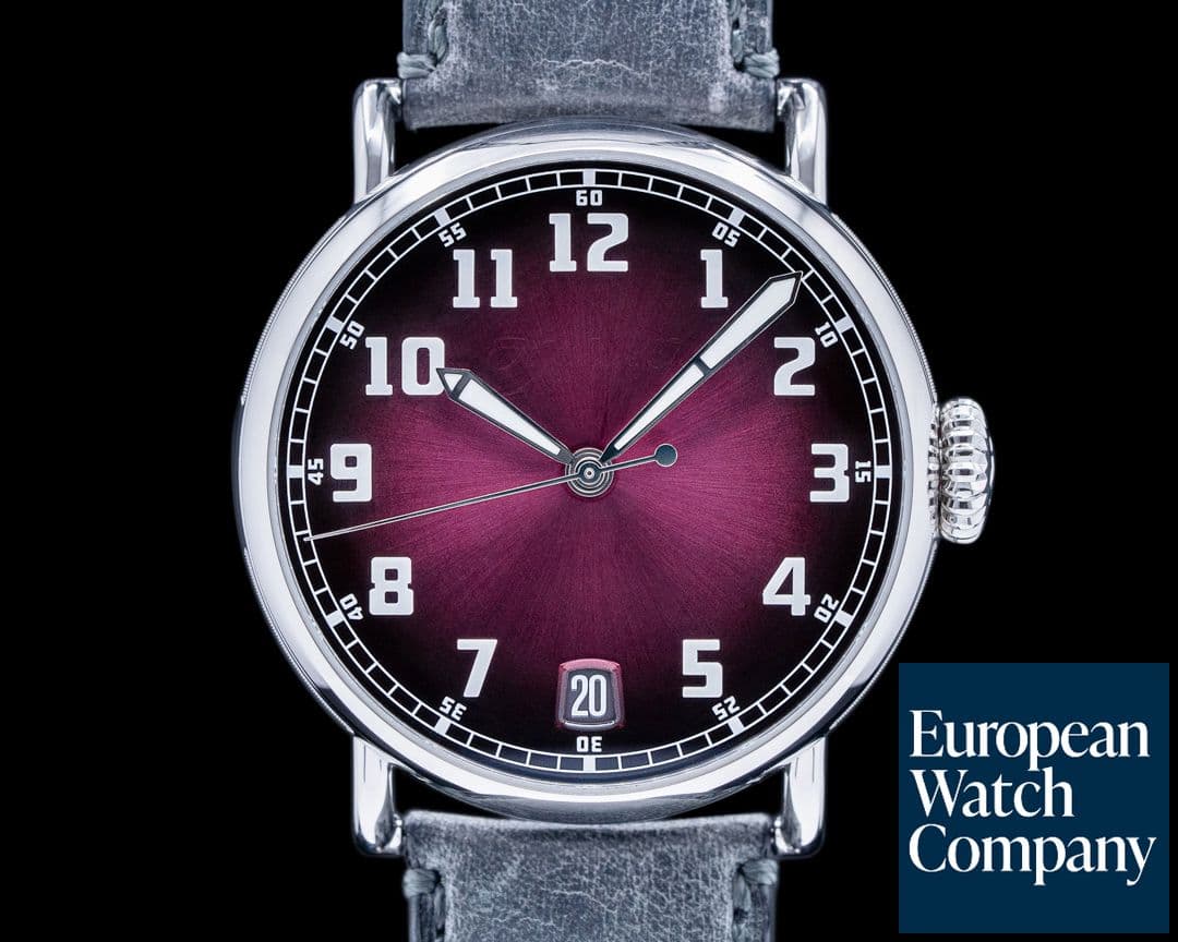 Image of H. Moser and Cie. Heritage Dual Time Fume Burgundy Dial 2023