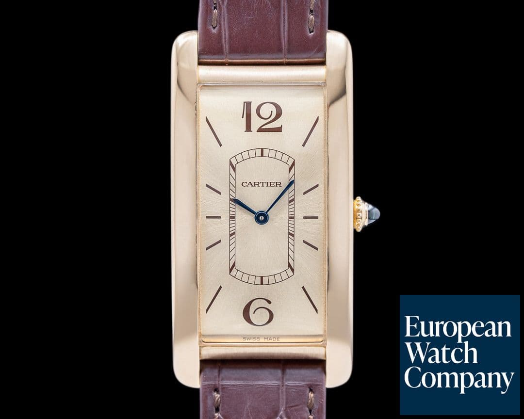 Image of Cartier Tank Cintree WGTA0026 Yellow Gold / Champagne Dial  