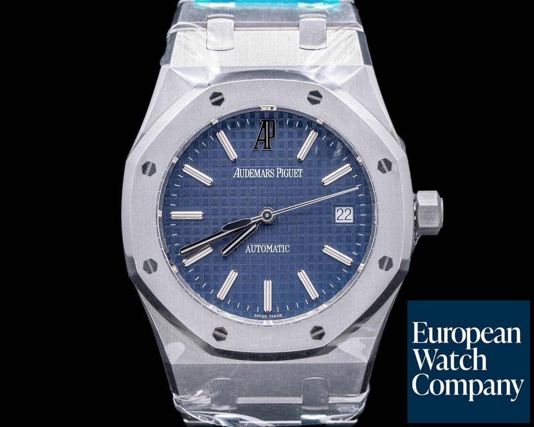 Image of Audemars Piguet Royal Oak BLUE Dial 15300ST SS FULL SET