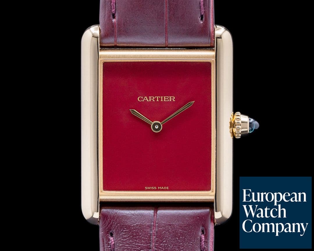 Image of Cartier Tank Louis Burgundy Dial 18K Yellow Gold 2023