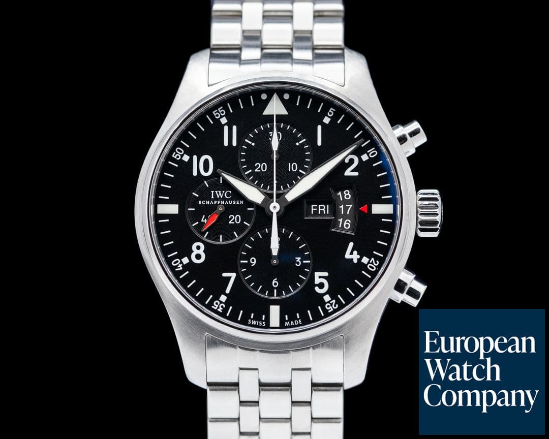 Image of IWC Pilot Chronograph SS Black Dial 43MM