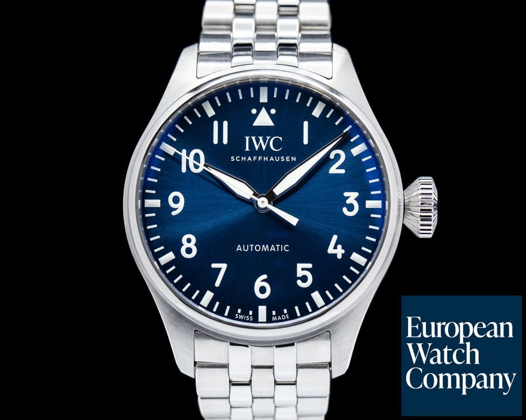 Image of IWC Big Pilot's Watch IW329304 43mm Blue Dial Bracelet