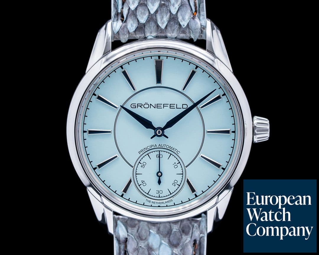 Image of Gronefeld 1941 Principia Automatic Steel Turquoise Tiffany Dial
