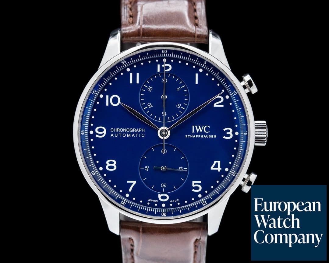 Image of IWC Portugieser Chronograph Blue Dial Edition "150 Years" LIMITED