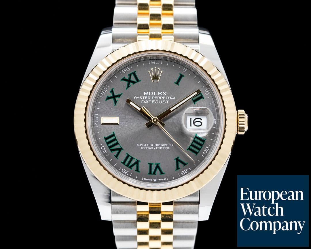 Image of Rolex Datejust 41 126333 Wimbledon Slate Roman Dial 18k/SS 2023