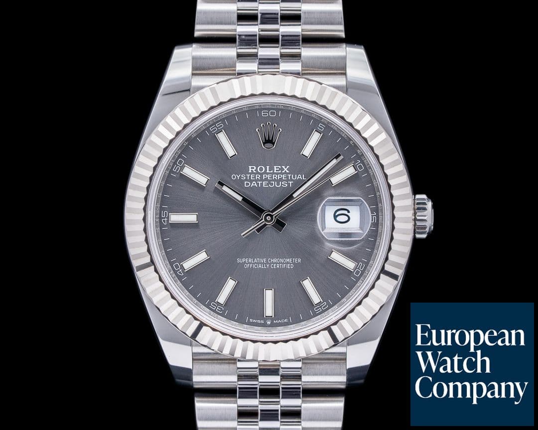 Image of Rolex Datejust 41 Dark Rhodium Stick Dial SS/Oyster 2023
