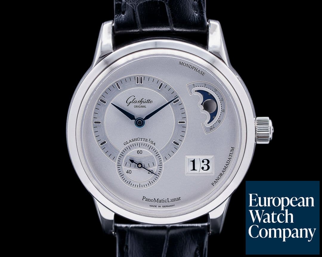 Image of Glashutte Original PanoMaticLunar SS Silver Dial 