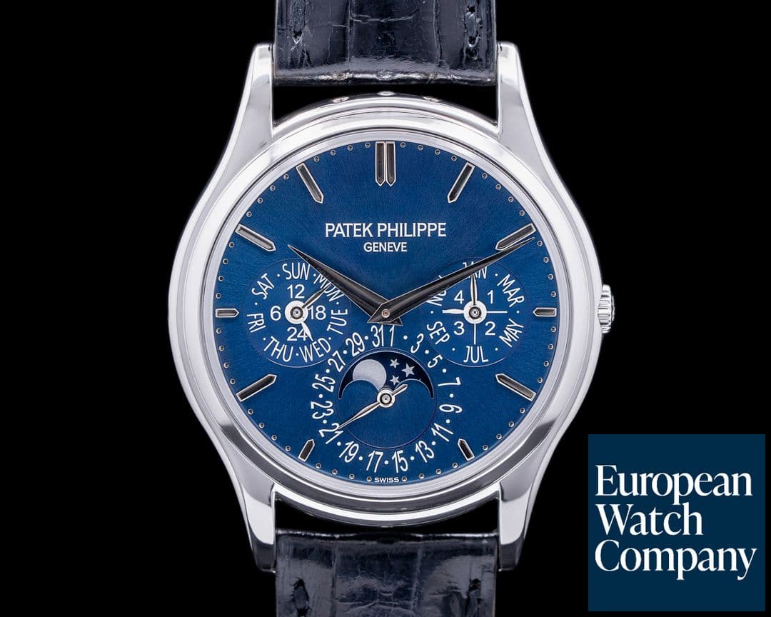 Image of Patek Philippe Perpetual Calendar Platinum Blue Dial 5140P