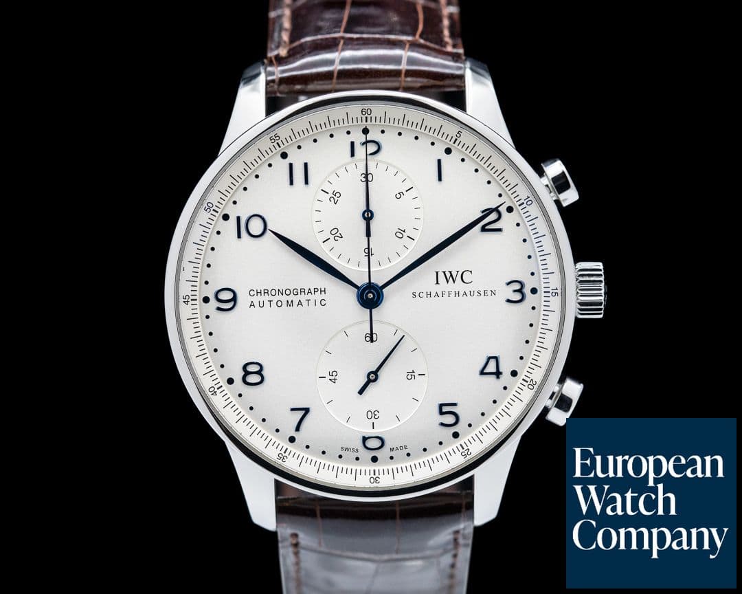 Image of IWC Portuguese Chronograph SS Silver Dial / Blue Numerals